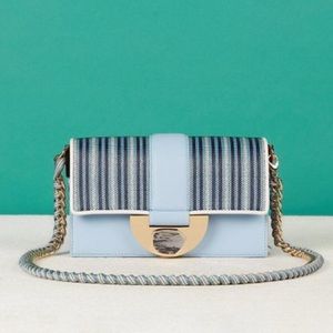 DVF Stone Lock Bon Journée Raffia Bag